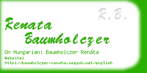 renata baumholczer business card